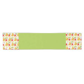 アボカドトマトサラダ緑のパターン ショートテーブルランナー (横)