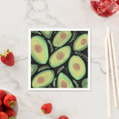アボカドトマトサラダ緑のパターン スタンダードカクテルナプキン (インサイチュ)