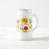 アボカドトマトサラダ緑のパターン ビールジョッキ (正面右)