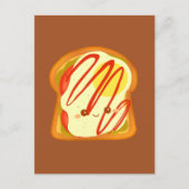 アボカドトーストと卵とトマト ポストカード (正面)