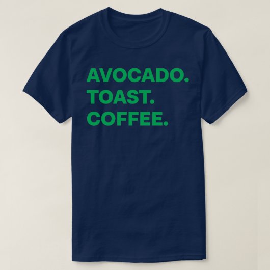 アボカドトーストコーヒー Tシャツ (デザイン正面)