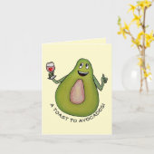 アボカドトースト カード (黄色い花)