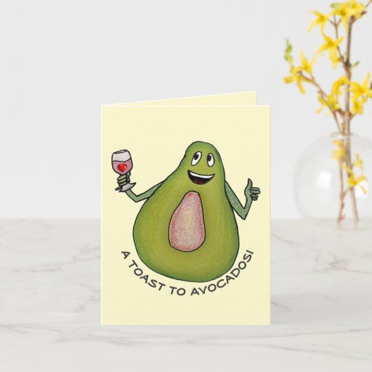 アボカドトースト カード (黄色い花)