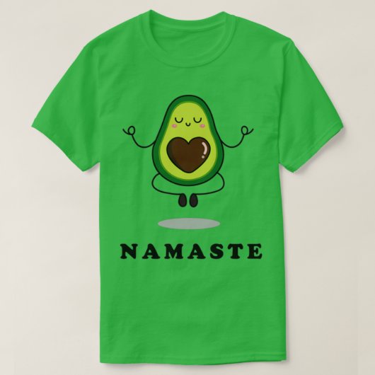 アボカドナマステ Tシャツ (デザイン正面)
