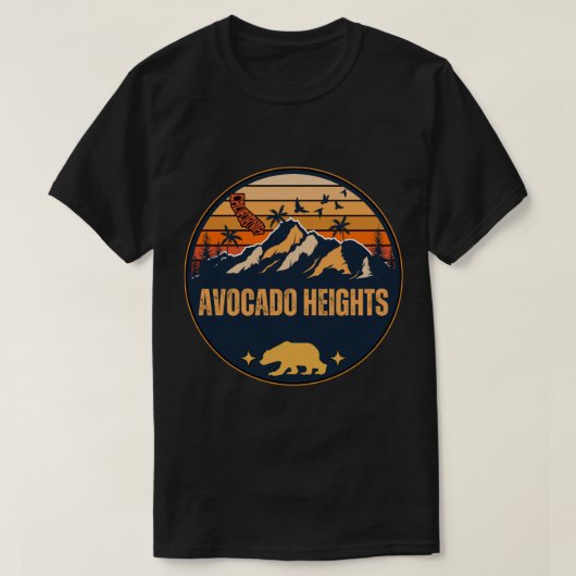 アボカドハイツ, カリフォルニア Tシャツ (デザイン正面)