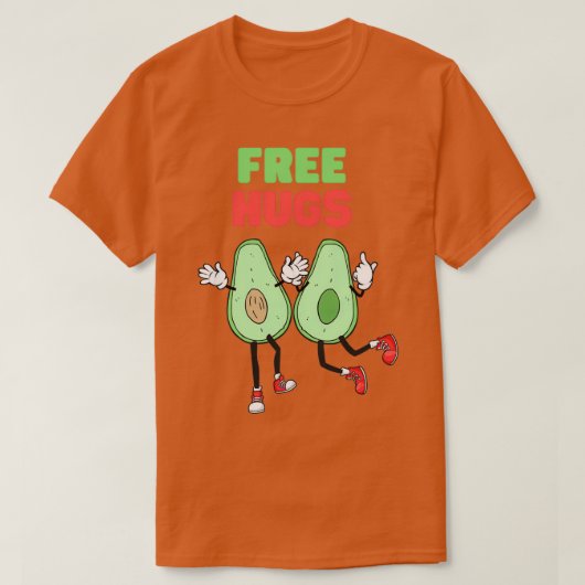 アボカドハグフリーハグ Tシャツ (デザイン正面)