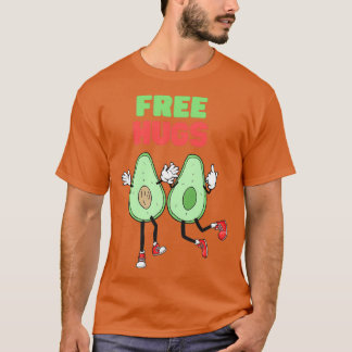 アボカドハグフリーハグ Tシャツ