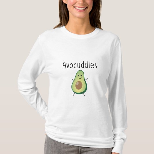 アボカドハグ 長袖 Tシャツ (正面)