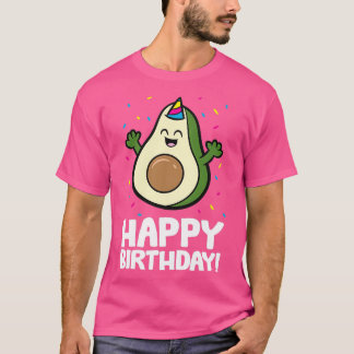 アボカドハッピーバースデーおもしろいアボカド誕生日 Tシャツ
