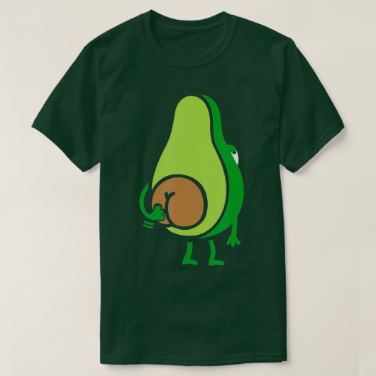 アボカドバイグアおもしろいカモールビーガン Tシャツ (デザイン正面)