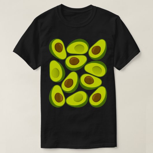 アボカドパターンアボカド Tシャツ (デザイン正面)
