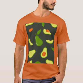 アボカドパターンダークグリーン Tシャツ