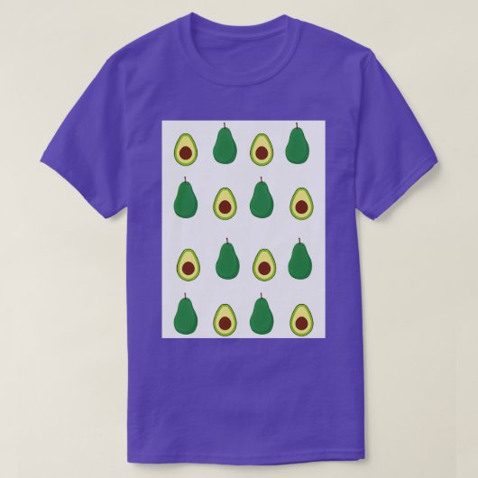 アボカドパターンホワイト2 Tシャツ (デザイン正面)