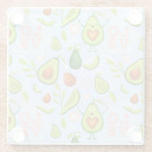 アボカドパターン ガラスコースター (裏面)