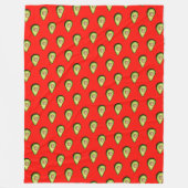 アボカドパターン フリースブランケット (正面)