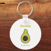 アボカドパーソナライズされたの笑顔 キーホルダー (裏面)