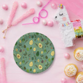 アボカドパーティーパターン ペーパープレート (パーティー)