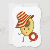 アボカドビーチガールとサンハットとスイムリング (裏面)