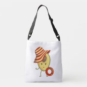 アボカドビーチガールとサンハットとスイムリング クロスボディバッグ (裏面)