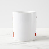 アボカドビーチガールとサンハットとスイムリング ジャンボコーヒーマグカップ (正面)