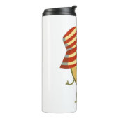 アボカドビーチガールとサンハットとスイムリング タンブラー (回転左)