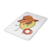 アボカドビーチガールとサンハットとスイムリング バスマット (アングル)