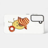 アボカドビーチガールとサンハットとスイムリング SAMSUNG GALAXYケース (裏面横)