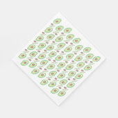 アボカドピットスライス果実手描きパターン スタンダードランチョンナプキン (角)