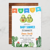 アボカドフィエスタブルーシャワーテーマ 招待状 (正面/裏面)