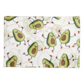 アボカドフィットネス：かわいいヴィンテージパターン 枕カバー (裏面)