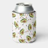 アボカドフィットネス:かわいいヴィンテージパターン 缶クーラー (缶裏面)