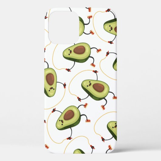 アボカドフィットネス:かわいいヴィンテージパターン Case-Mate iPhoneケース (裏面)