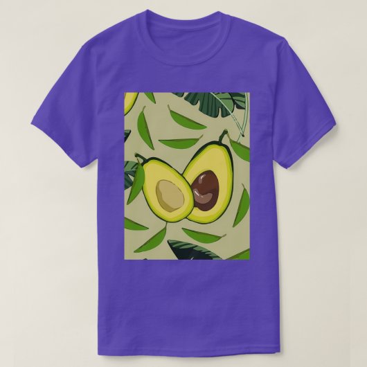 アボカドフルーツの質感 Tシャツ (デザイン正面)