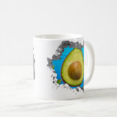 アボカドフルーツホールインアウォールビーガングルメ コーヒーマグカップ (正面右)