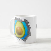 アボカドフルーツホールインアウォールビーガングルメ コーヒーマグカップ (正面左)