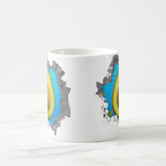 アボカドフルーツホールインアウォールビーガングルメ コーヒーマグカップ (中央)