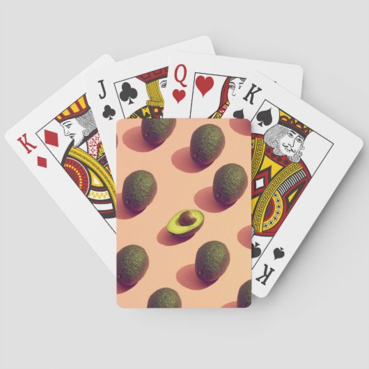 アボカドフルーツポトレイト トランプ (裏面)
