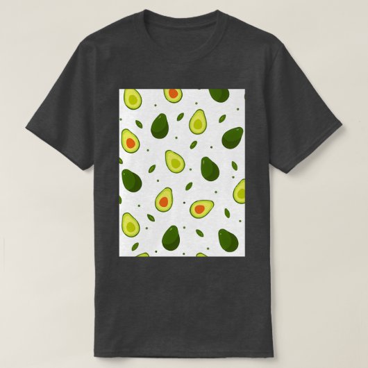 アボカドフルーツ葉型枠 Tシャツ (デザイン正面)