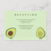 アボカドフードキャラクターグリーンウェディングレセプション エンクロージャーカード (正面)