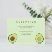 アボカドフードキャラクターグリーンウェディングレセプション エンクロージャーカード (スタンド正面)