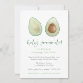 アボカドプニーおもしろいカップル赤ちゃんシャワー 招待状 (正面)