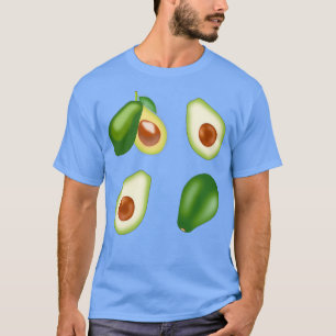アボカドベクトルイラストレーションパターン Tシャツ
