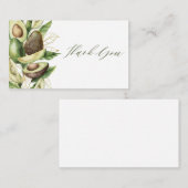 アボカドベビーシャワーサンキューカード 名刺 (正面/裏面)