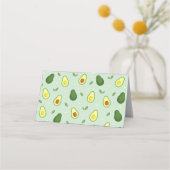 アボカドホーリーグアカモールグリーンベビーシャワー誕生日 プレイスカード (裏面)