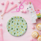 アボカドホーリーグアカモールグリーンベビーシャワー誕生日 ペーパープレート (パーティー)