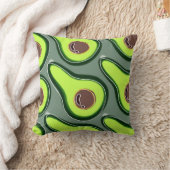 🥑アボカドポップ・アートのアート – フレッシュ&おもしろいパターン🥑 クッション (ブランケット)