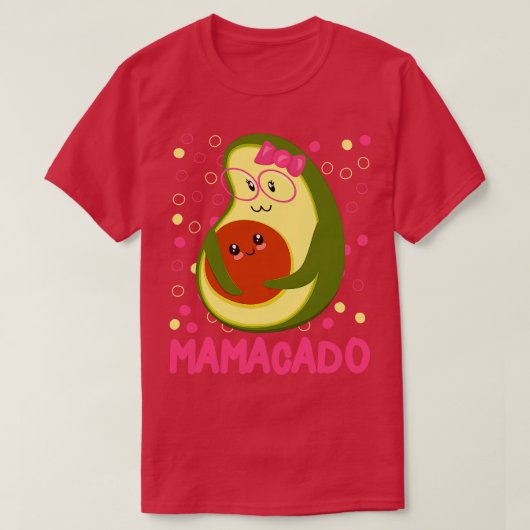 アボカドマアボカドママおもしろいアボカドママカド Tシャツ (デザイン正面)