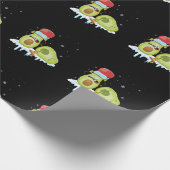 アボカドメリークリスマスビーガンパジャマサンタハットおもしろい ラッピングペーパー (角)