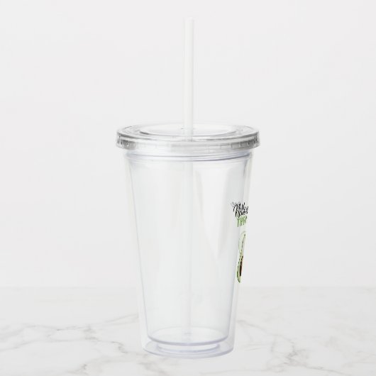 アボカドモダンラバーギフト用グリーンアボカド引用文 アクリルタンブラー (右)