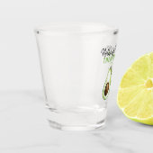 アボカドモダンラバーギフト用グリーンアボカド引用文 ショットグラス (左)